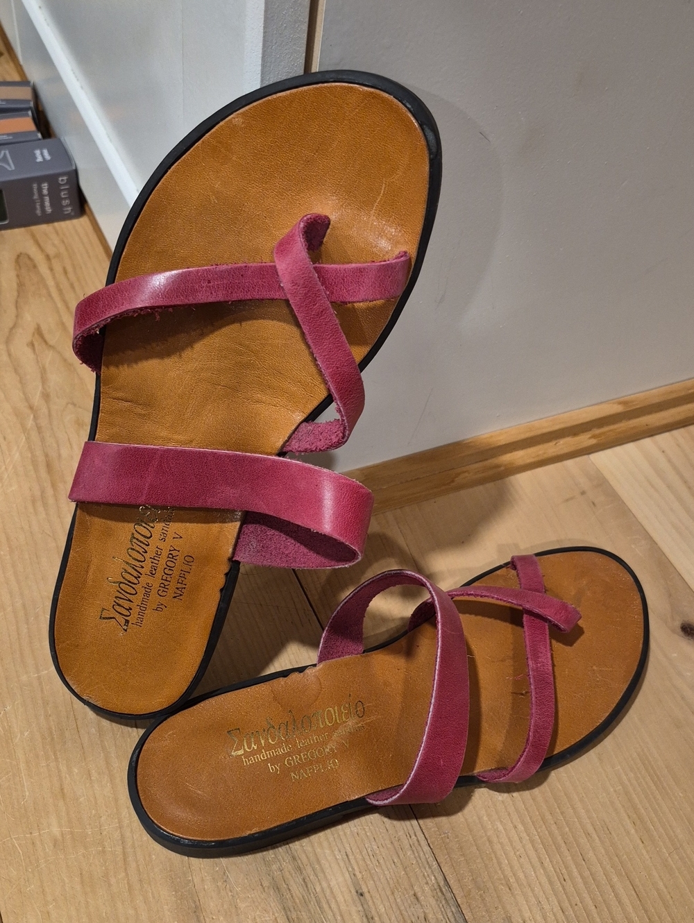 💙 Women’s Pink Suede Strappy Slide Sandals